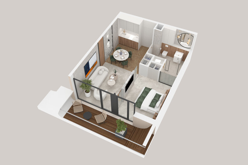 Apartament wakacyjny 39,18 m², piętro 3, oferta nr 305