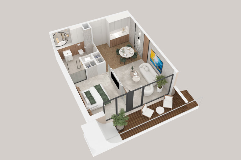 Apartament wakacyjny 41,27 m², piętro 3, oferta nr 324