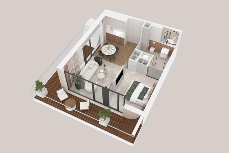Apartament wakacyjny 41,82 m², piętro 3, oferta nr 325