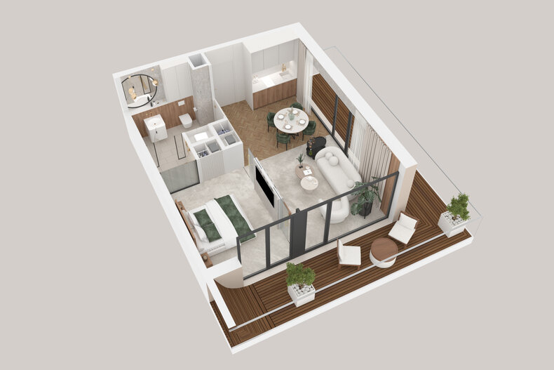Apartament wakacyjny 41,86 m², piętro 3, oferta nr 326