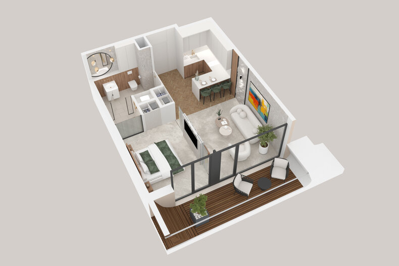 Apartament wakacyjny 41,58 m², piętro 4, oferta nr 404