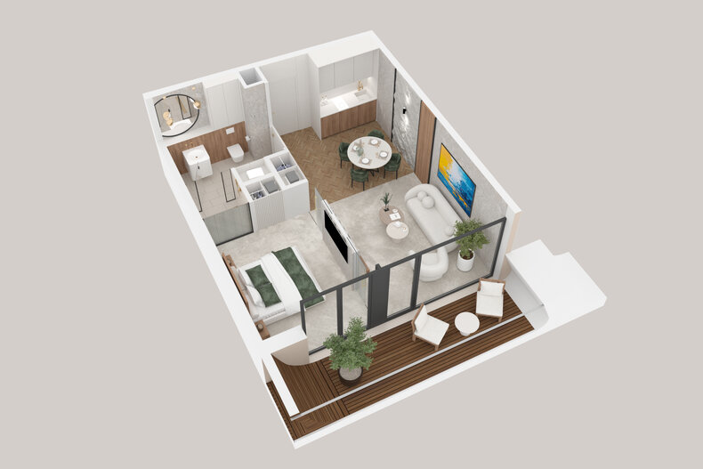 Apartament wakacyjny 41,27 m², piętro 4, oferta nr 424