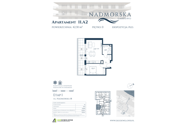 Apartament wakacyjny 42,30 m², parter, oferta nr 11_A2