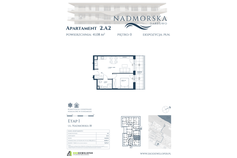 Apartament wakacyjny 41,08 m², parter, oferta nr 2_A2