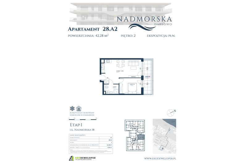 Apartament wakacyjny 42,28 m², piętro 2, oferta nr 28_A2