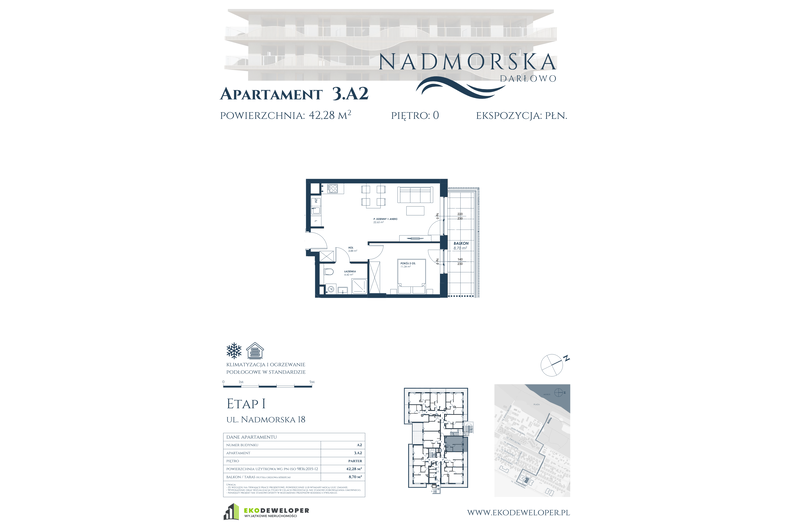 Apartament wakacyjny 42,28 m², parter, oferta nr 3_A2