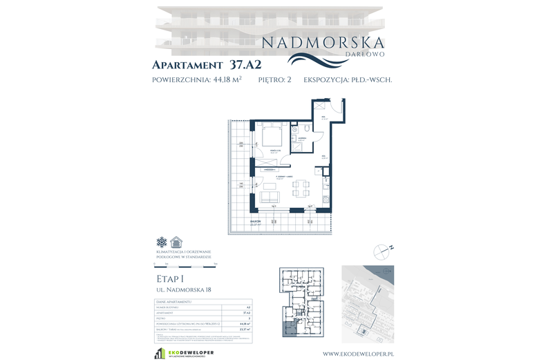 Apartament wakacyjny 44,18 m², piętro 2, oferta nr 37_A2