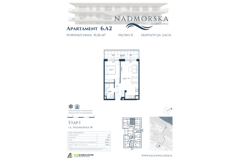 Apartament wakacyjny 41,26 m², parter, oferta nr 6_A2