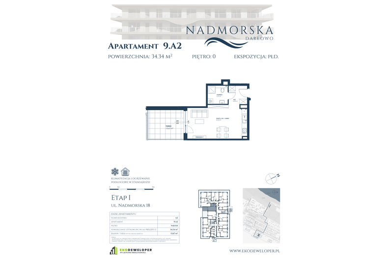 Apartament wakacyjny 34,34 m², parter, oferta nr 9_A1