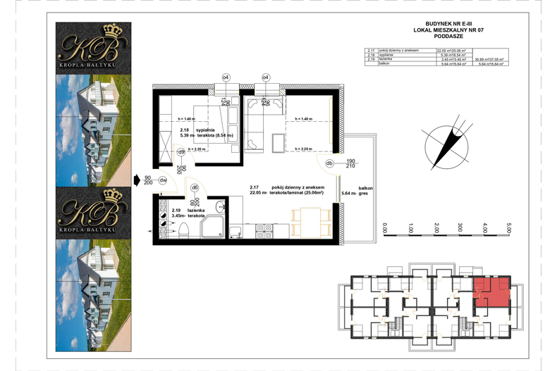 Apartament wakacyjny 30,89 m², piętro 1, oferta nr E-III-7