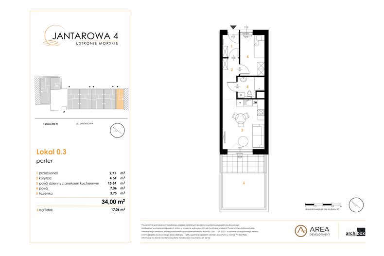 Apartament wakacyjny 34,00 m², parter, oferta nr 0.3