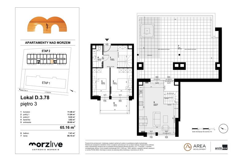 Apartament wakacyjny 65,16 m², piętro 3, oferta nr D.3.78
