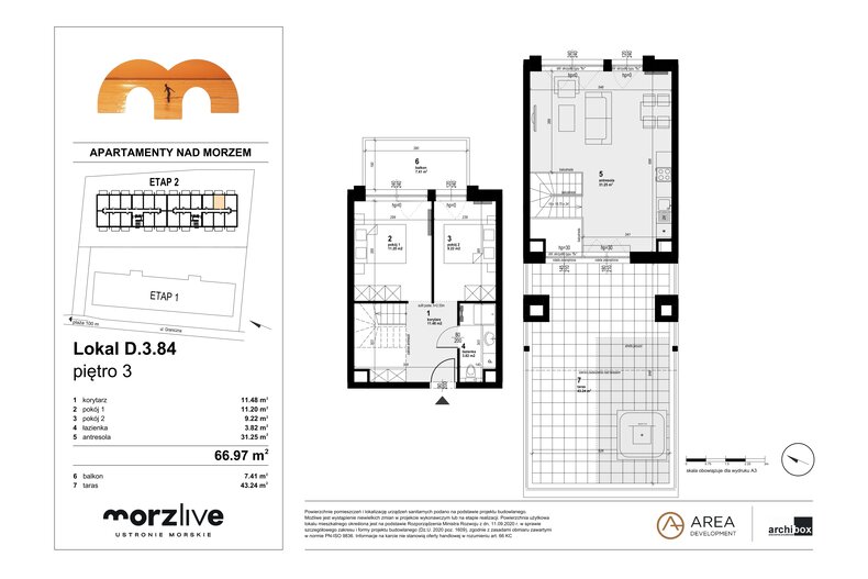 Apartament wakacyjny 66,97 m², piętro 3, oferta nr D.3.84