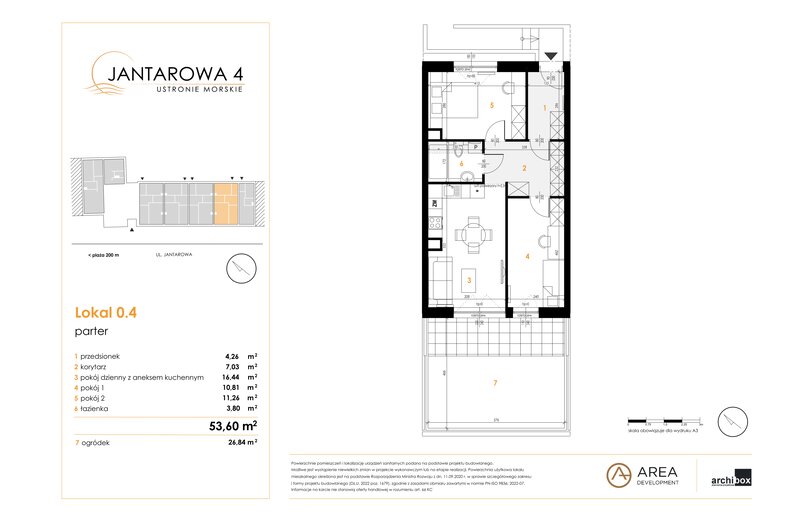 Apartament wakacyjny 53,60 m², parter, oferta nr 0.4