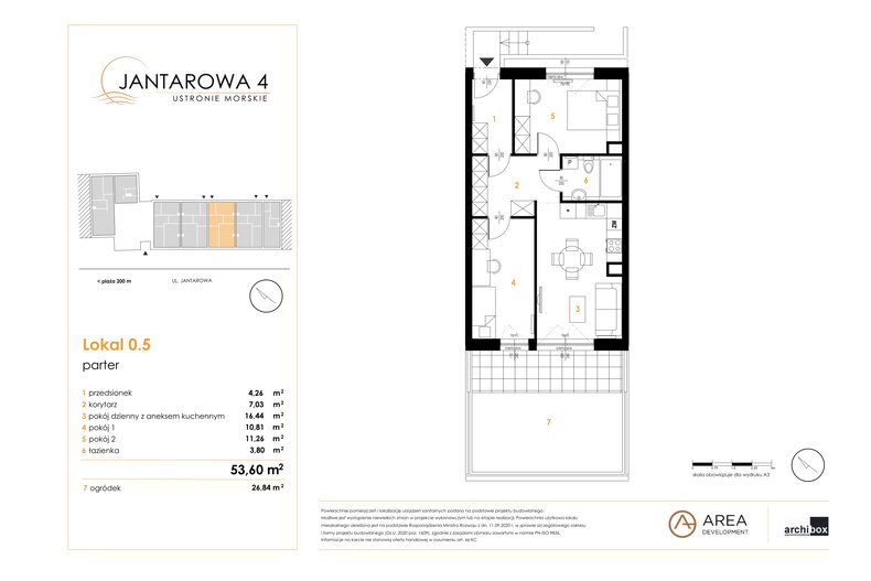 Apartament wakacyjny 53,60 m², parter, oferta nr 0.5