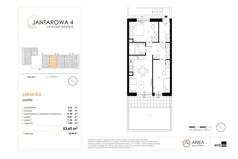 Apartament wakacyjny 53,60 m², parter, oferta nr 0.6