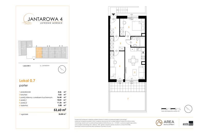 Apartament wakacyjny 53,60 m², parter, oferta nr 0.7