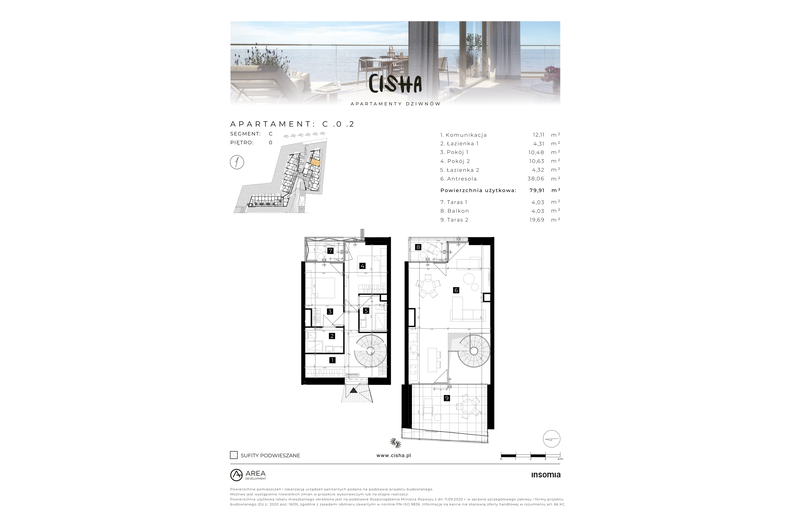 Apartament wakacyjny 79,91 m², parter, oferta nr C/0/2