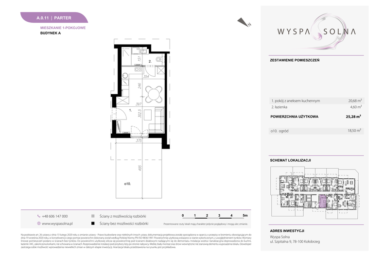 Apartament wakacyjny 25,28 m², parter, oferta nr A.0.11