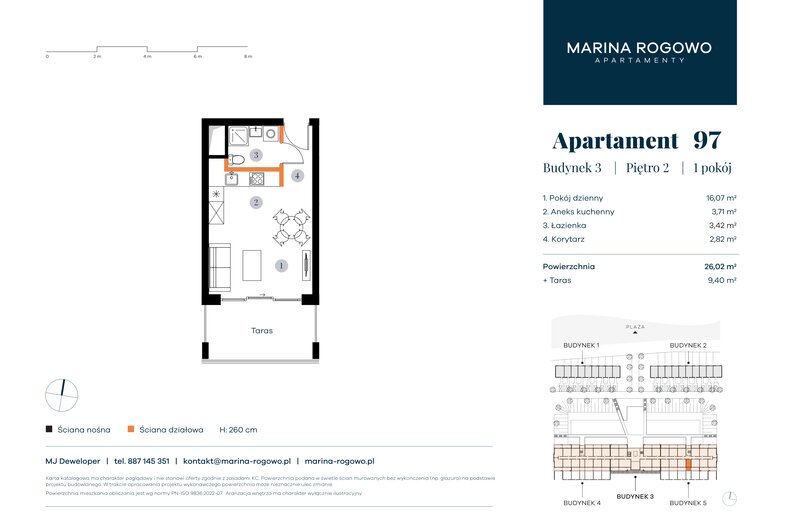 Apartament wakacyjny 26,02 m², piętro 2, oferta nr 97