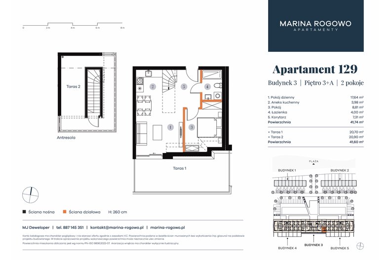 Apartament wakacyjny 41,74 m², piętro 3, oferta nr 129