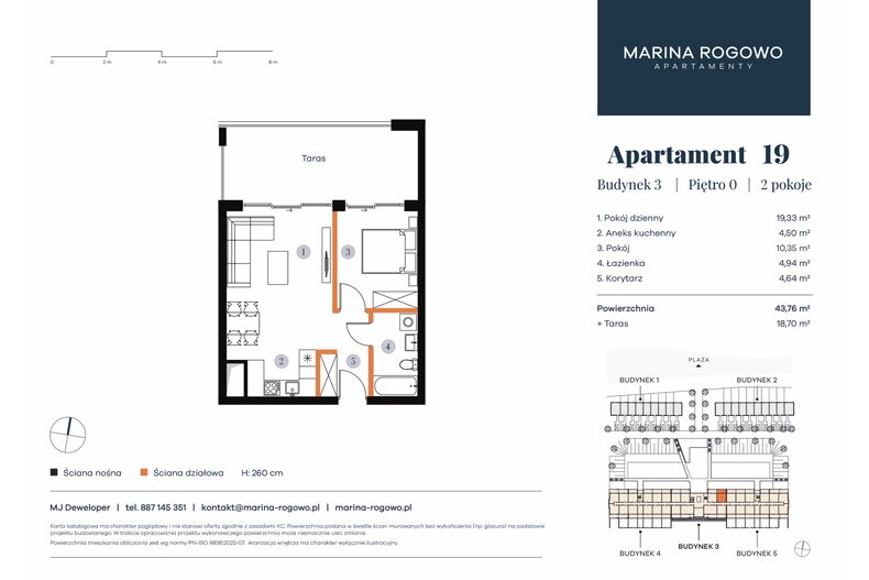 Apartament wakacyjny 43,76 m², parter, oferta nr 19