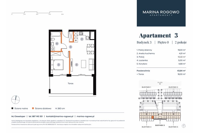 Apartament wakacyjny 43,84 m², parter, oferta nr 3