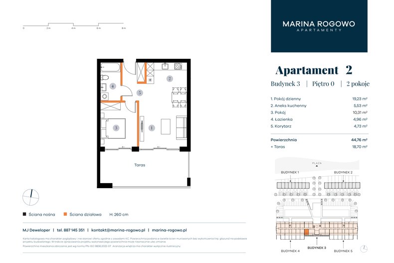 Apartament wakacyjny 44,76 m², parter, oferta nr 2