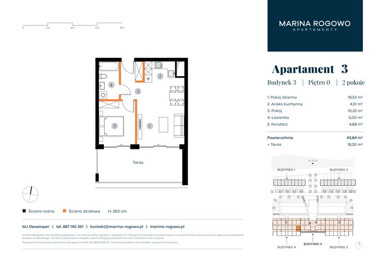 Apartament wakacyjny 43,84 m², parter, oferta nr 3