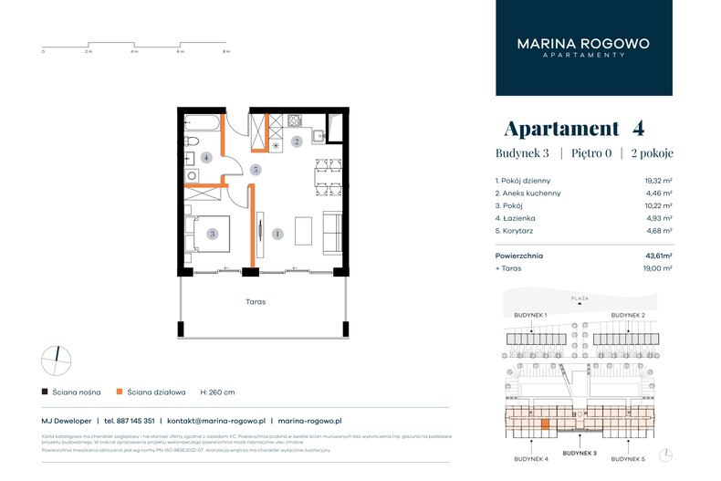 Apartament wakacyjny 43,61 m², parter, oferta nr 4