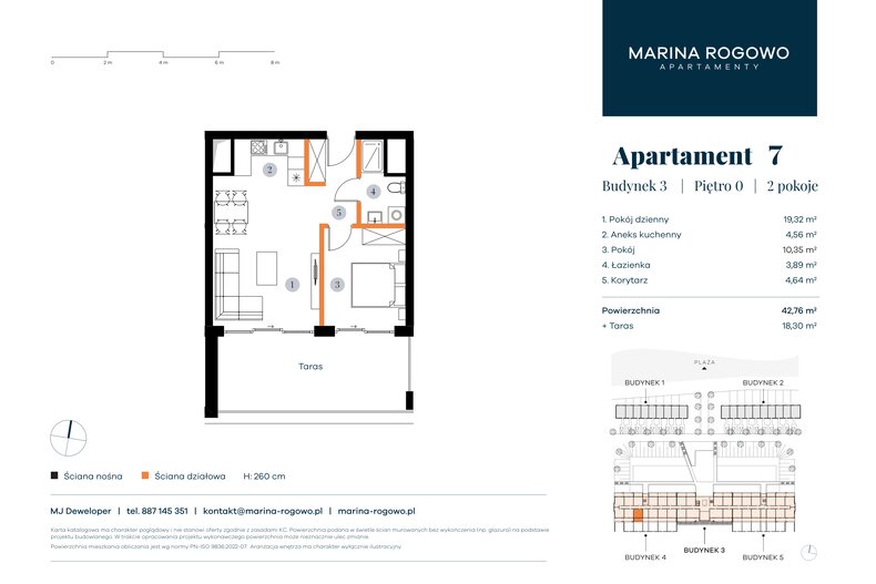 Apartament wakacyjny 42,76 m², parter, oferta nr 7