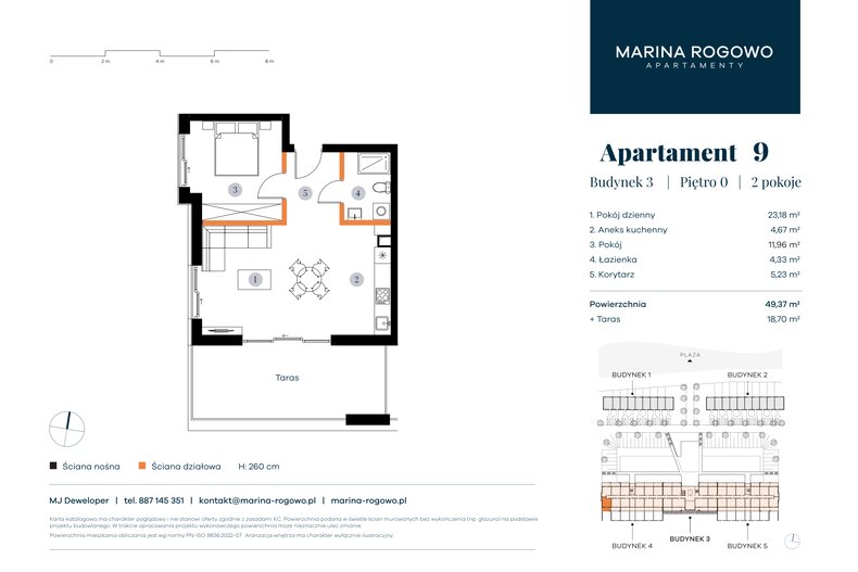 Apartament wakacyjny 49,37 m², parter, oferta nr 9