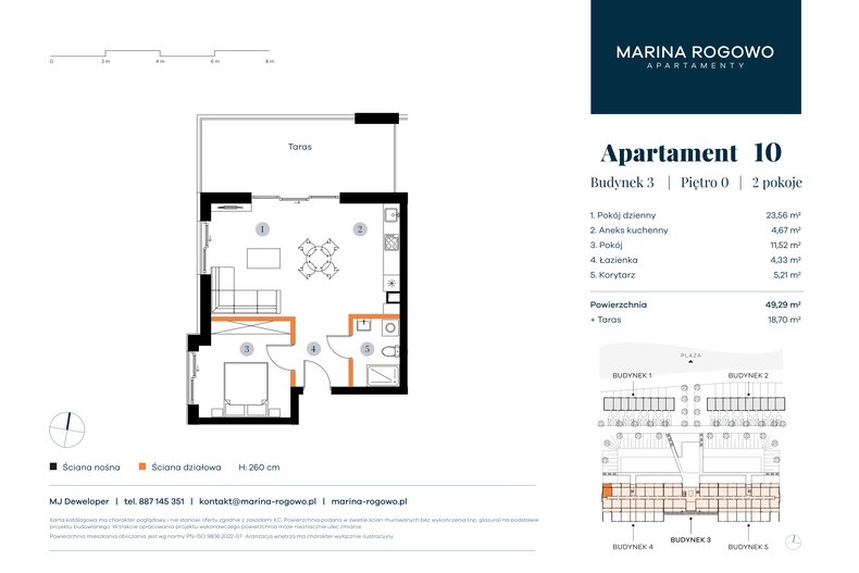 Apartament wakacyjny 49,29 m², parter, oferta nr 10