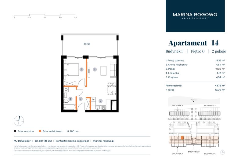 Apartament wakacyjny 43,79 m², parter, oferta nr 14