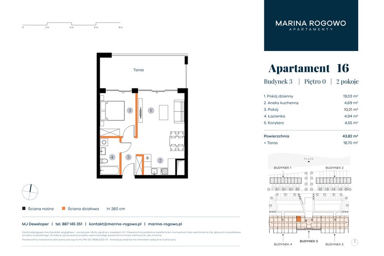 Apartament wakacyjny 43,82 m², parter, oferta nr 16