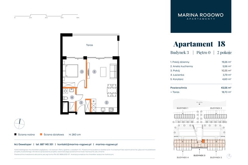 Apartament wakacyjny 43,56 m², parter, oferta nr 18