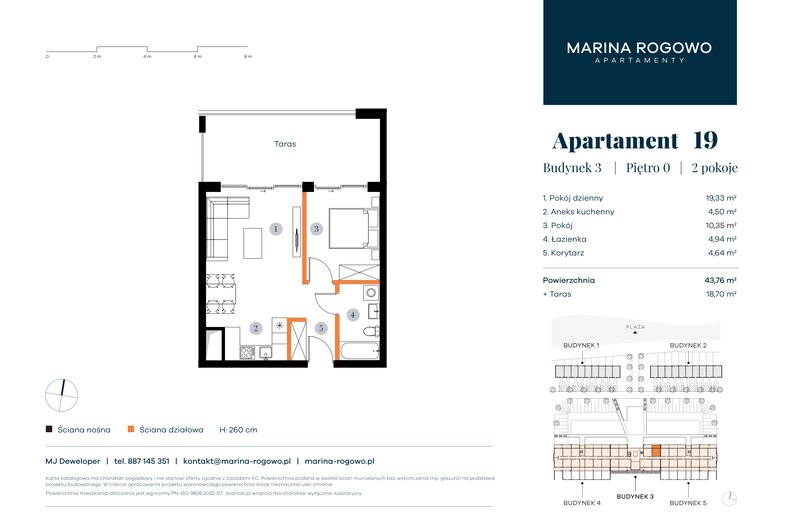 Apartament wakacyjny 43,76 m², parter, oferta nr 19
