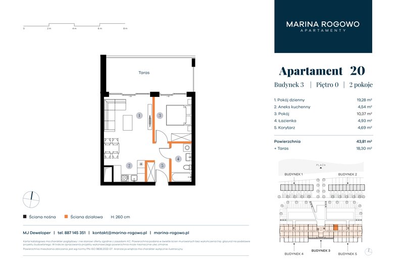 Apartament wakacyjny 43,81 m², parter, oferta nr 20