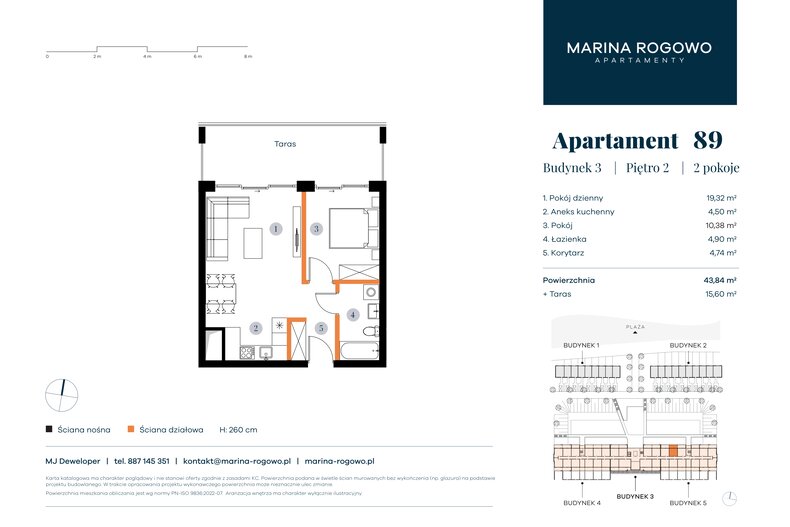 Apartament wakacyjny 43,84 m², piętro 2, oferta nr 89