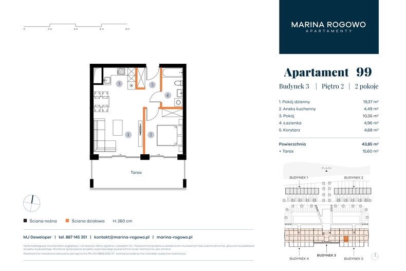 Apartament wakacyjny 43,85 m², piętro 2, oferta nr 99