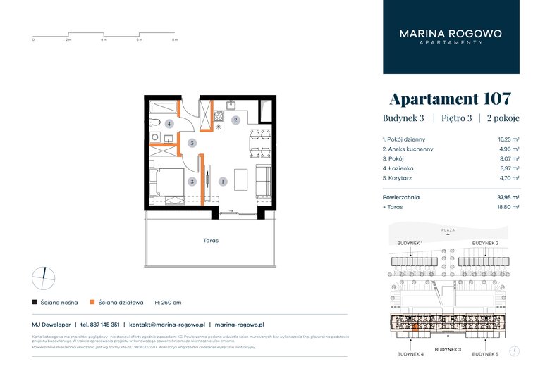Apartament wakacyjny 37,95 m², piętro 3, oferta nr 107