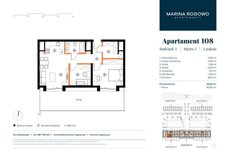 Apartament wakacyjny 60,05 m², piętro 3, oferta nr 108