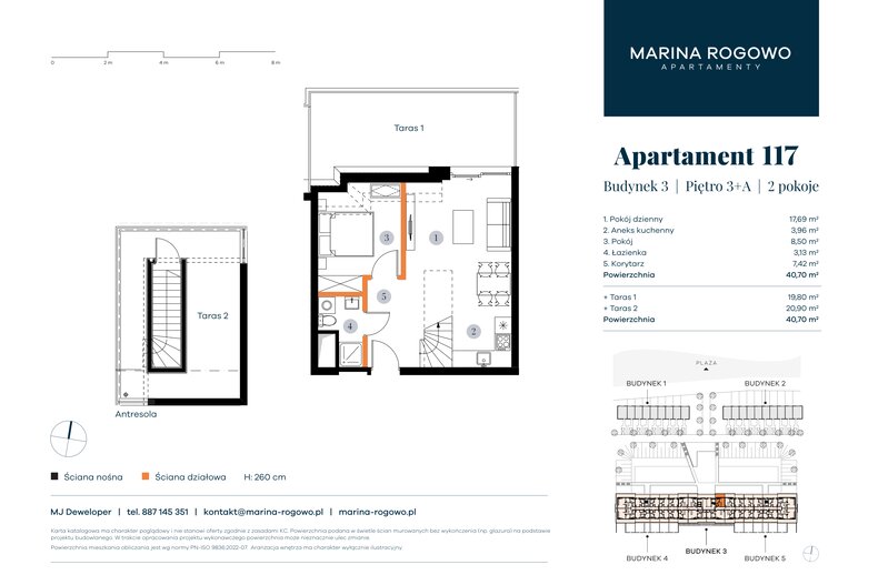 Apartament wakacyjny 40,70 m², piętro 3, oferta nr 117