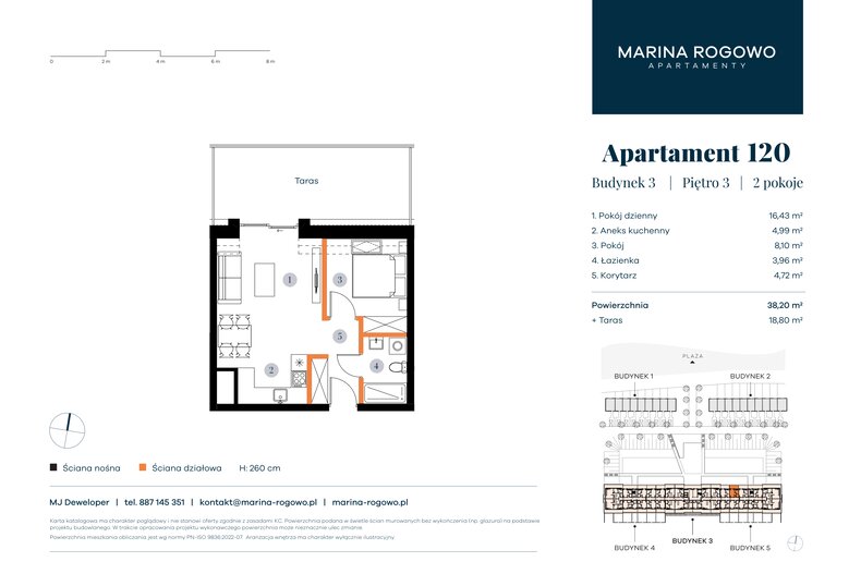 Apartament wakacyjny 38,20 m², piętro 3, oferta nr 120