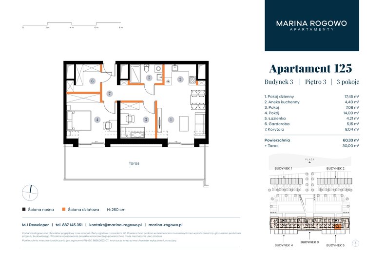 Apartament wakacyjny 60,33 m², piętro 3, oferta nr 125