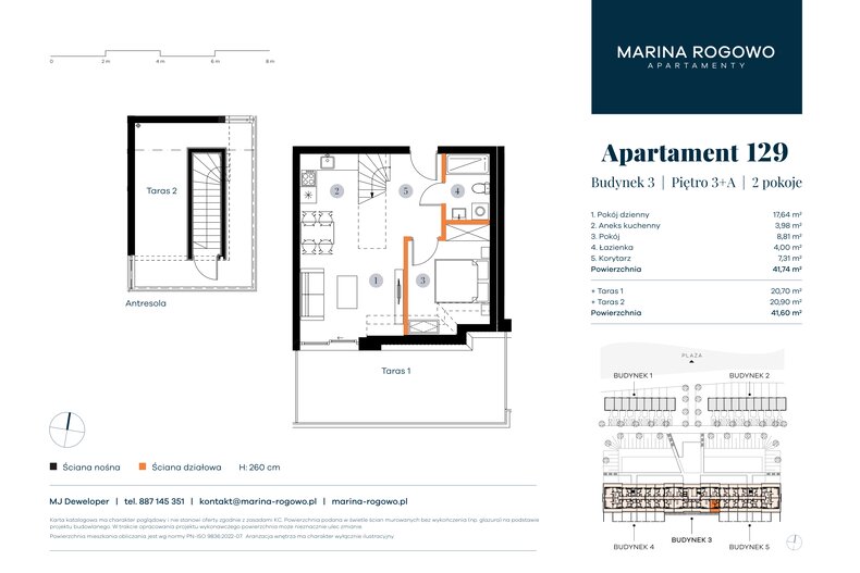 Apartament wakacyjny 41,74 m², piętro 3, oferta nr 129
