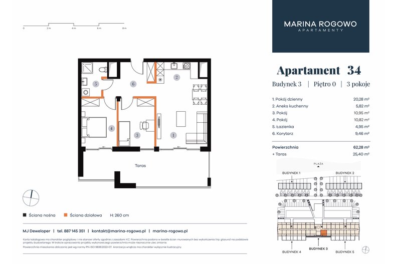 Apartament wakacyjny 62,28 m², parter, oferta nr 34