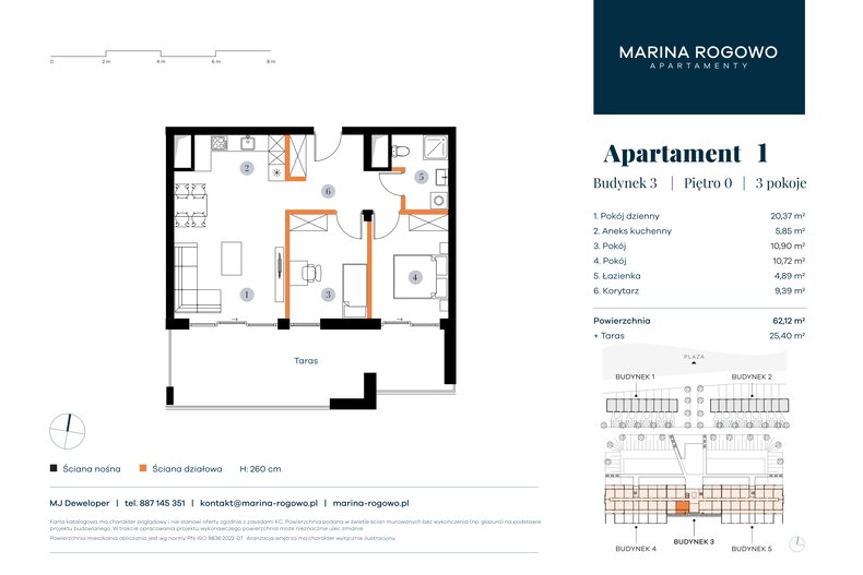 Apartament wakacyjny 62,12 m², parter, oferta nr 1