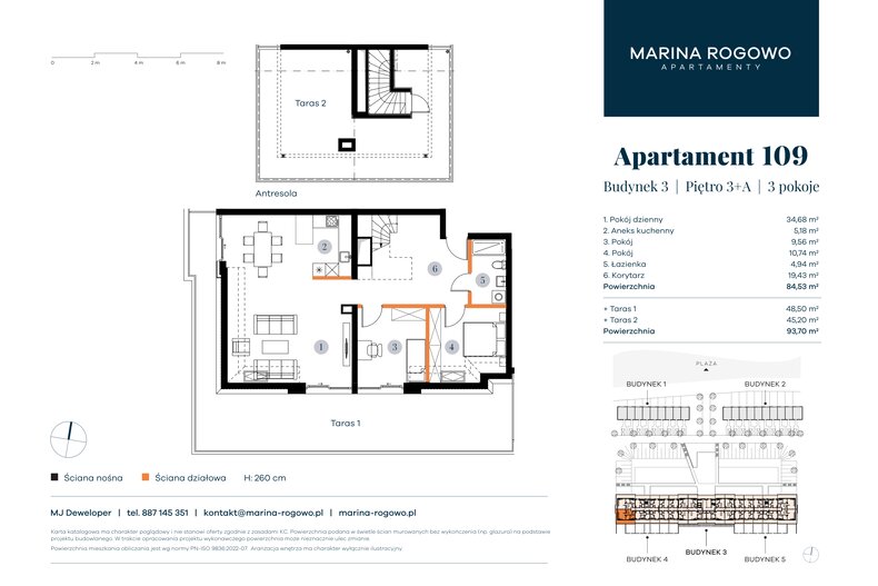 Apartament wakacyjny 84,53 m², piętro 3, oferta nr 109