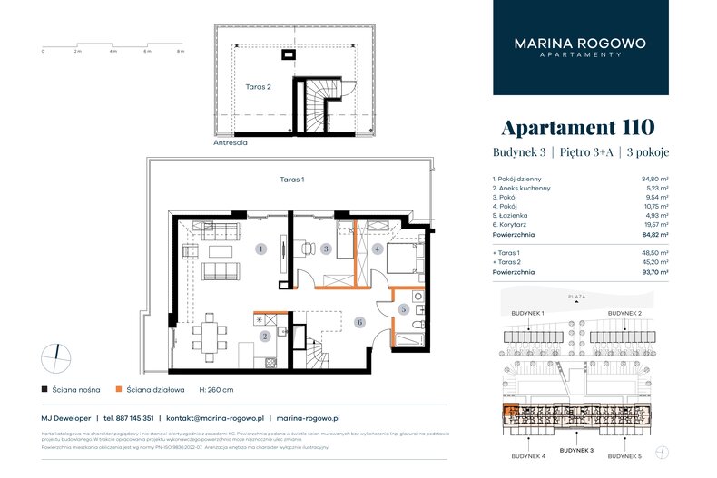 Apartament wakacyjny 84,82 m², piętro 3, oferta nr 110